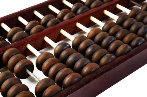 Brown abacus on background Stock Photos