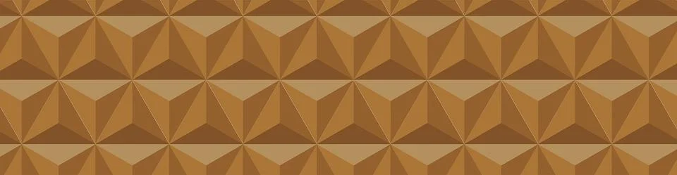 Brown abstract background. 3D vector triangle pattern geometry. Illustrazione stock