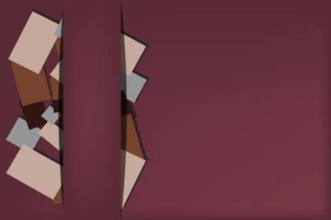 Brown abstract background with pieces Stock Illustration