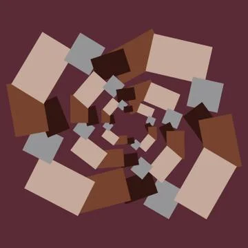 Brown abstract background with pieces Stock Illustration