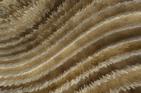 The brown abstract background from square shape blocks and curves. Geometric  Stock Illustration