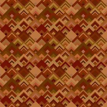 Brown abstract diagonal square mosaic pattern background - vector illustration Ilustração Stock