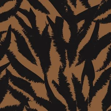 Brown Abstract Leopard Floral Brushstroke seamless pattern design Stock Illustration