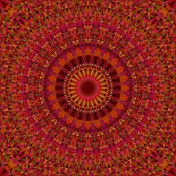 Brown abstract repeating triangle mosaic kaleidoscope mandala pattern wallpaper Illustrazione stock