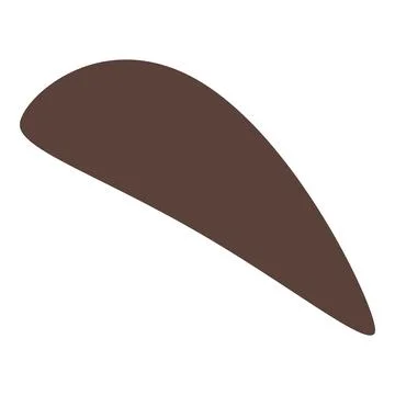 Brown abstract shape on white background representing modern art and simplici 스톡 일러스트