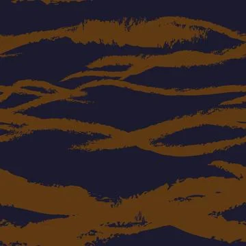 Brown Abstract Waves Brushstroke seamless pattern design Stock Illustration