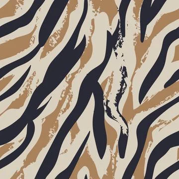 Brown Abstract Zebra seamless pattern design Stockillustratie