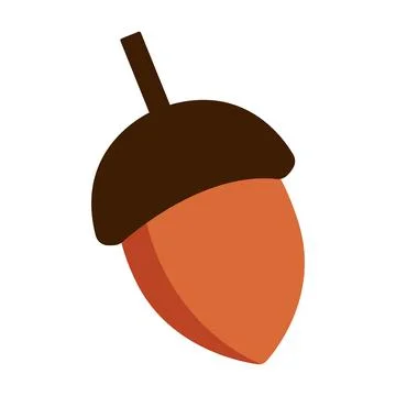 Brown Acorn Icon Stock Illustration