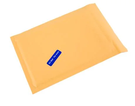 Brown airmail envelope Stock Photos