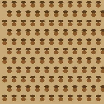Brown and beige circular pattern with alternating dots on neutral background Stock Illustration