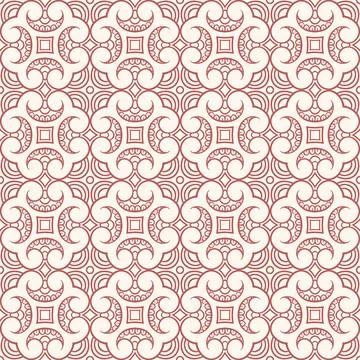 Brown and beige floral pattern Stock Illustration