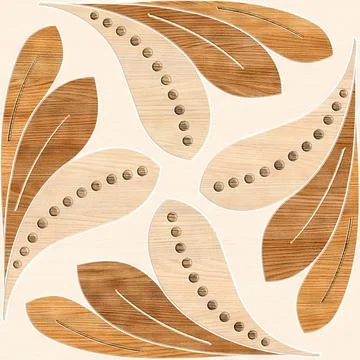 Brown and beige leaf pattern design. Stock Photos