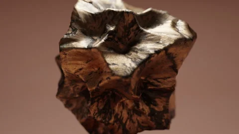 Brown and black Cgi Object Morphing and Floating Stock Footage 253609539