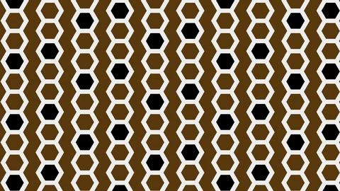 Brown and Black Hexagonal Geometric Pattern Stock Illustration