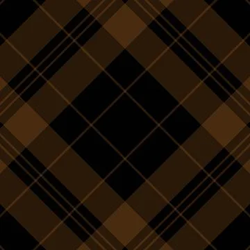 Brown and black plaid pattern fabric texture Stock Illustration