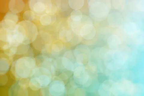 Brown and blue abstract defocused background, circle shape bokeh pattern. Stock Illustration