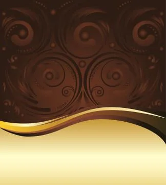 Brown and Gold Background Stockillustratie