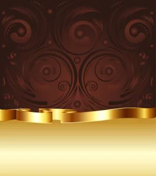 Brown and Gold Background Stockillustratie