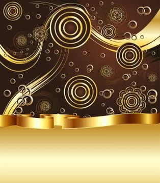 Brown and Gold Background Stockillustratie