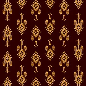 A brown and gold pattern on a dark background Stock Illustration