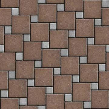 Brown and Gray Pavement Square Shape. Seamless Texture. Illustrazione stock