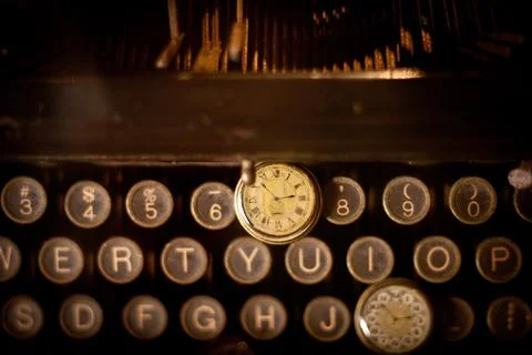 Brown And Gray Typewriter Stock Photos