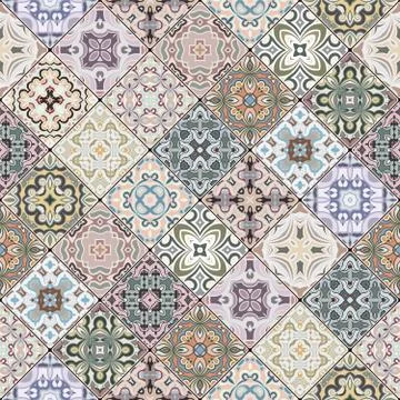 Brown and green abstract patterns Illustrazione stock