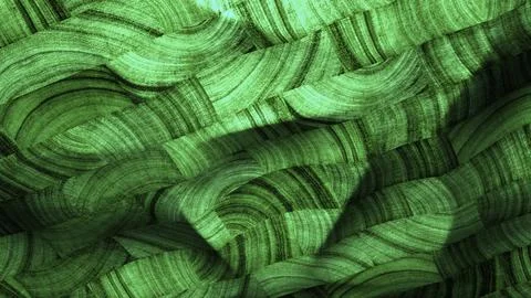 Brown and green background. Motion.Bright thick stripes with patterns that waver Ilustración de archivo