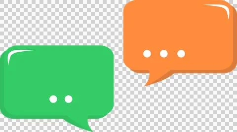 Brown and green bubble chat, discussion, talk Ilustración de archivo