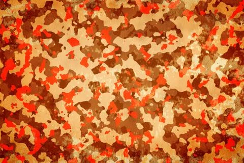 Brown and orange camouflage pattern blackground. Stock Illustration
