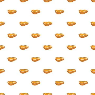 Brown and orange food objects seamless pattern イラスト素材
