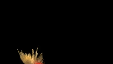 Brown and red powder explosion. Slow motion movement with subtle acceleration Vidéo 122488407