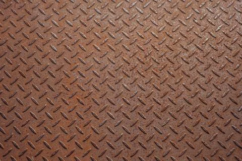 Brown and rusty sheet of iron in the port Stock Photos