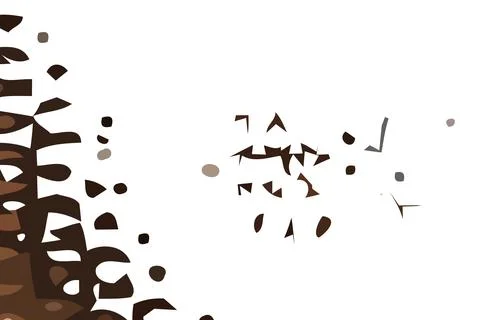 Brown and white background. Abstract vector. Modern geometric design. 2D rend Stock Illustration
