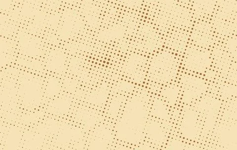 A brown and white background with dots, vintage halftone doted Stock Illustration