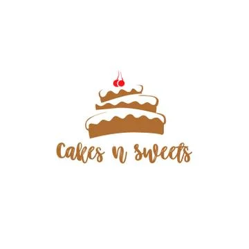 Brown and white cake vector illustration Stock-Illustration