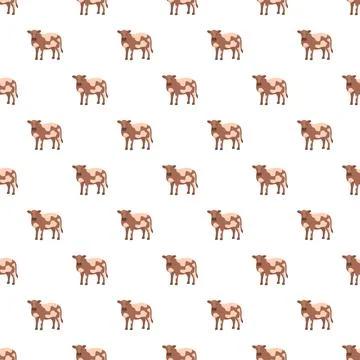 Brown and white dappled cows pattern design Stock Illustration