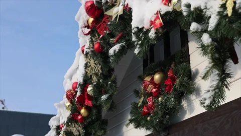 Brown and white Easter eggs decorated in the form of unicorns on a green and Stock-Footage 149758227