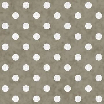 Brown and white large polka dots pattern repeat background Stock Illustration