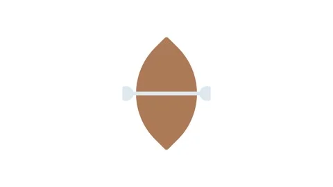 A brown and white oval shape featuring two parallel lines across its surface. Vídeos de archivo 332904908
