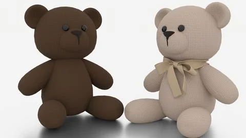Brown and white teddy bear Stock Illustration