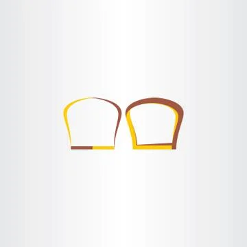 Brown and yellow bread logo Stock-Illustration