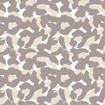 Brown Animal Leopard Seamless Pattern Background Stock Illustration