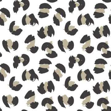 Brown Animal Leopard Seamless Pattern Background Stock Illustration