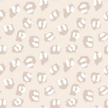 Brown Animal Leopard Seamless Pattern Background Stock Illustration