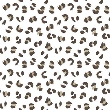 Brown Animal Leopard Seamless Pattern Background Stock Illustration