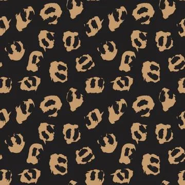 Brown Animal Leopard Seamless Pattern Background 스톡 일러스트