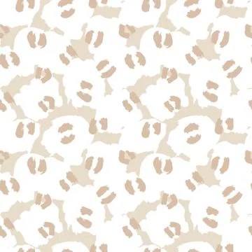 Brown Animal Leopard Seamless Pattern Background Stock Illustration