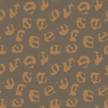 Brown Animal Leopard Seamless Pattern Background Stock Illustration