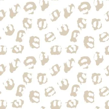 Brown Animal Leopard Seamless Pattern Background Stock Illustration